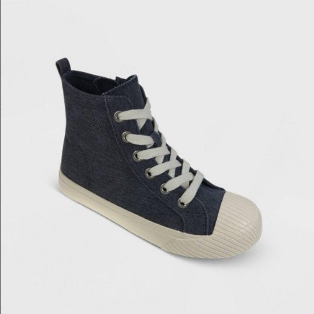 Boys Shiloh Lace Up Zipper Sneakers Blue - Cat & Jack